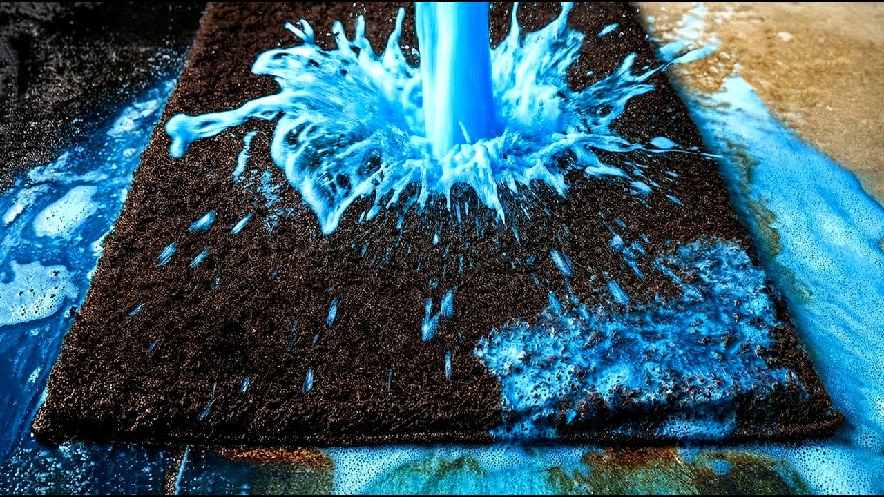 Amazing! The process of reviving a carpet of pine trees covered in mud after Christmas