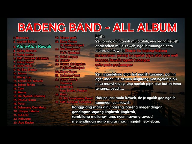 BADENG BAND - FULL ALBUM CICING BOROSAN | ALUH ALUH KEWEH | CALO | MUSIK BALI (LIRIK VIDEO) class=