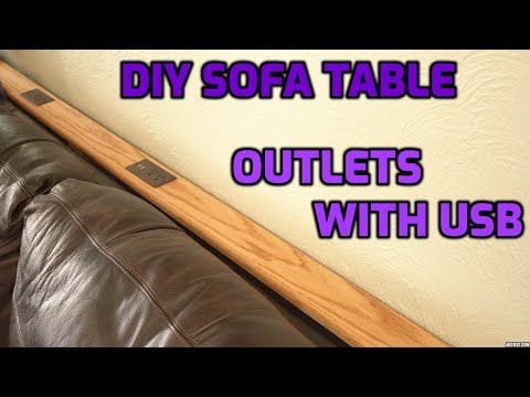 Diy Sofa Table With Outlets | Behind Couch Table