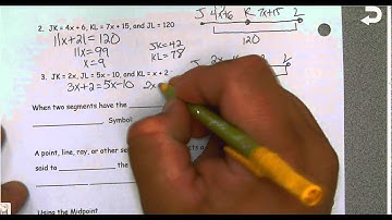 Geometry Unit 1 Lesson 2 Segments