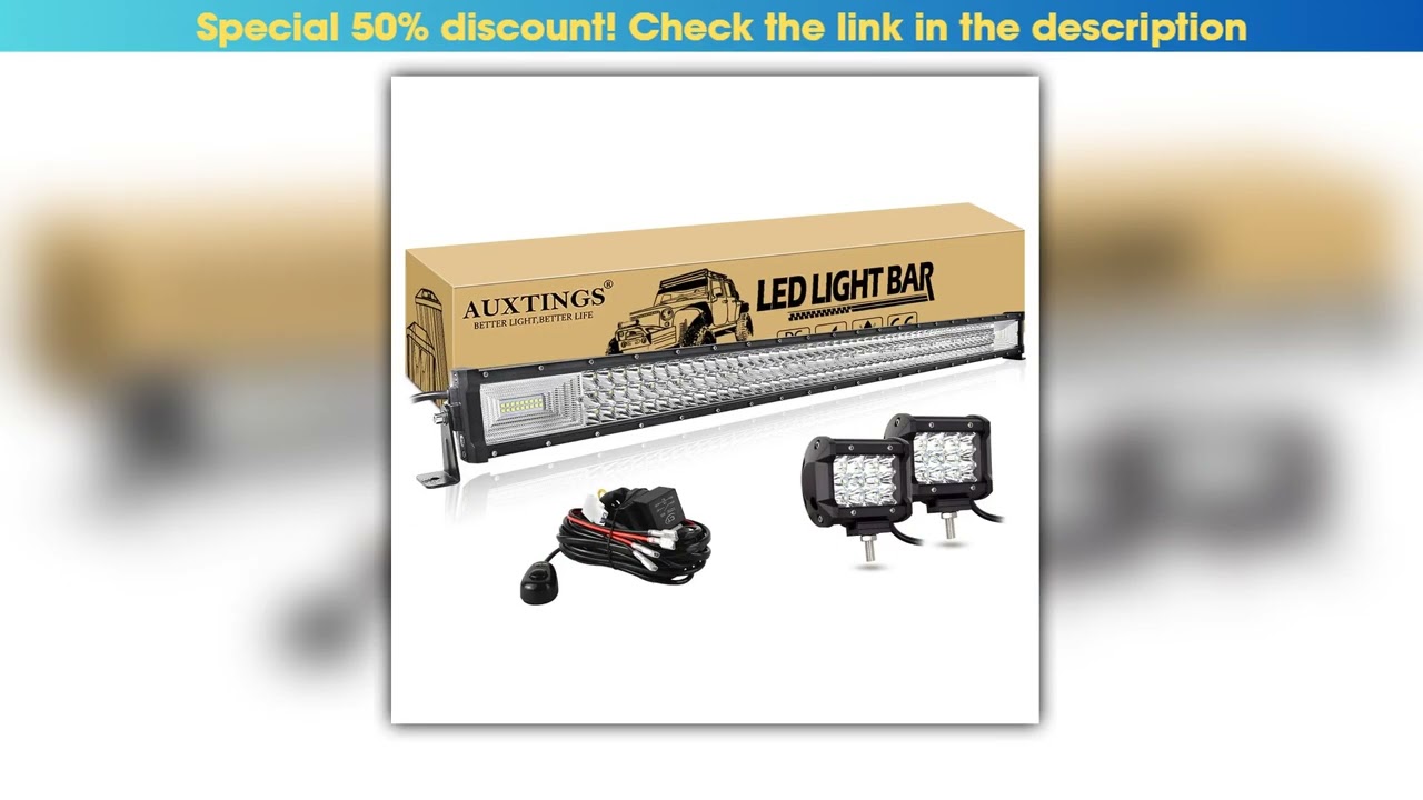 7D 22 52in 270W675W Off Road LED Light Bar with 2x36W Work Light Wire Kit 12V 24V Led Bar for Car