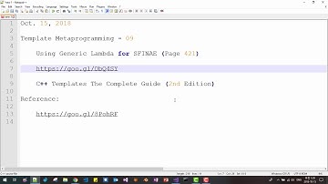 Template Metaprogramming 09 - Using Generic Lambda for SFINAE 1