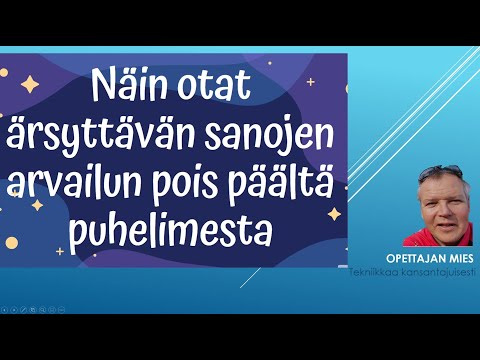 Video: Kuinka Poistaa Puhelimen Lukot Käytöstä