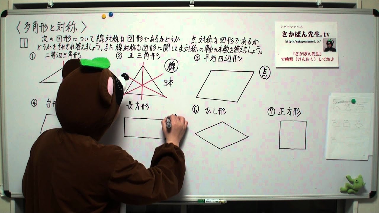 小学校6年生算数 多角形と対称