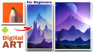 Autodesk Sketchbook Tutorial For Beginners - Imagination Fantasy Landscape / Digital Painting screenshot 5