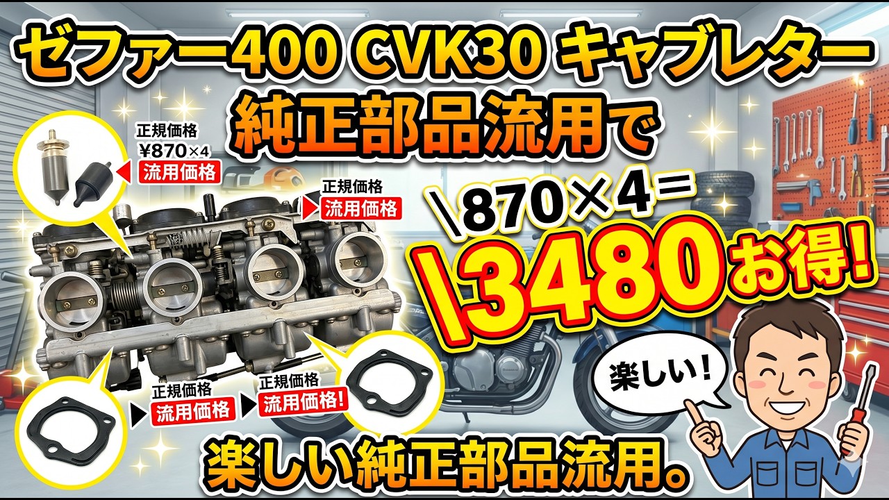 Zephyr 400 CVK30 Carburetor Repair: How to Save 3,480 Yen by Using