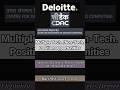 CDAC Tech. / Non- Tech Hiring 250+ positions | Deloitte Hiring Intern &amp; Associate #job #shorts