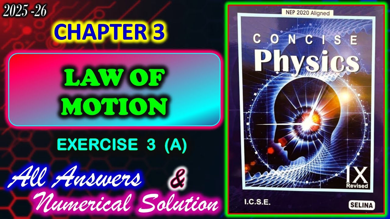 Law of Motion | Exercise 3A | Class 9 Physics Chapter 3 | All Answers ...