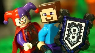 LEGO Minecraft Noobik vs Nexo Knights  Stop Motion Animation  KokaTube