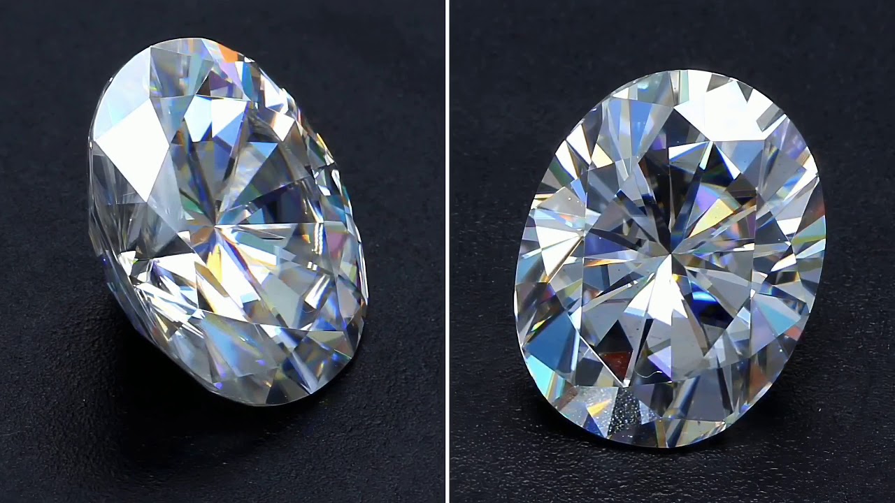 Oval cut MoissaniteCo Moissanite Loose Stone in 4k