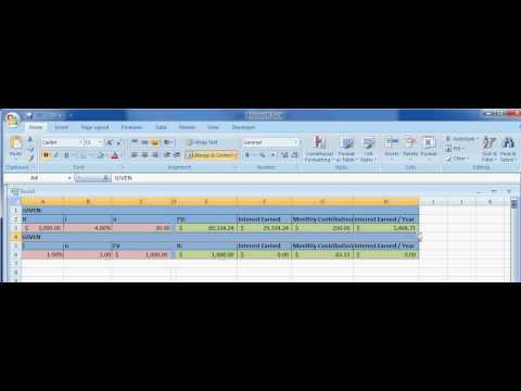 Annuities Spreadsheet YouTube