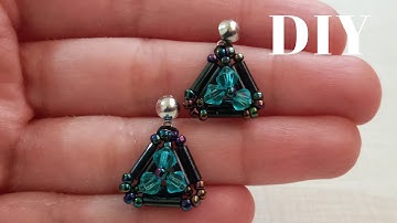 Little Beaded Stud Earrings Tutorial