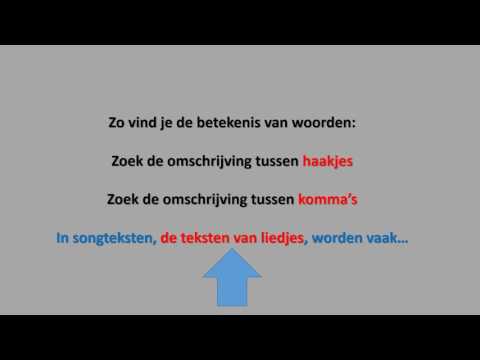 Nieuw Nederlands klas 1 Woordenschat uitleg betekenis zoeken
