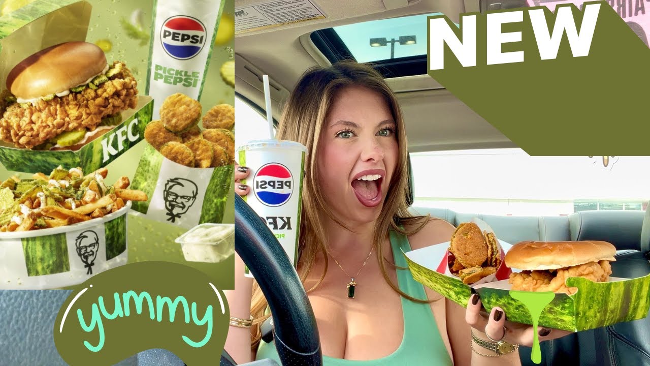 Drive-Thru KFC Pickle Menu Mukbang | Viral Taste Test 🍗🥒
