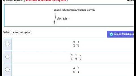MTH301 - Calculus II (Quiz No.4)