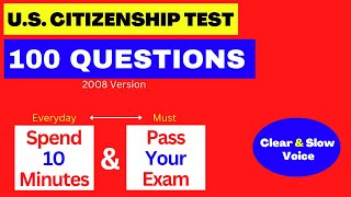 2022 USCIS Official 100 Civics Test Questions & Answers | US Citizenship (One Easy Answer) Random