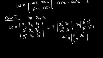 Diff Eqn: Finding Wronskian of two and three solutions