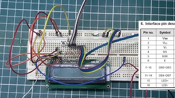 LCD 16x2, prueba física a 8 bits parte 2 de 3