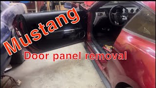 Door panel and mirror removal 2015-2020 Mustang #howto