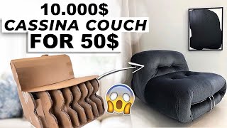DIY CASSINA COUCH OUT OF CARDBOARD // HOW TO MAKE A CARDBOARD SORIANA SOFA