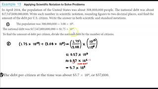 Math 10 1.2 Example 13 Applying Scientific Notation To Solve Problems