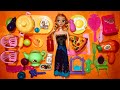 Amazing miniature kitchen cooking food cooking || barbie doll makeup set