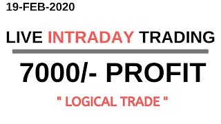 LIVE INTRADAY TRADING|| 19 FEB 2020||