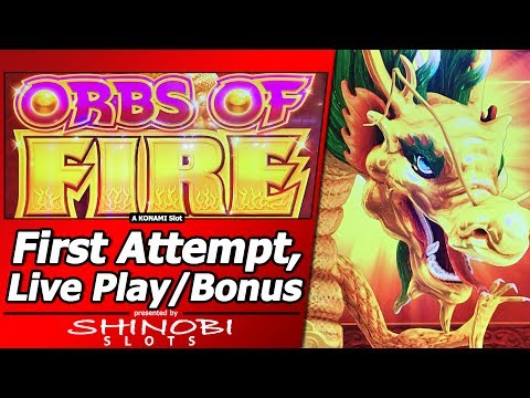 Orbs of Fire Slot - First Attempt, Live Play/Free Spins Bonuses in New Konami game