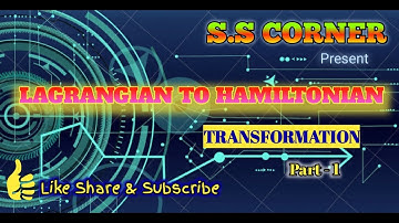 LAGRANGIAN TO HAMILTONIAN TRANSFORMATION #legendre transformation#generalized momentum
