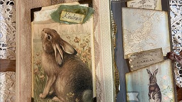 Spring French Rabbit Journal Folio ~ Flip Through
