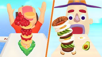 Pancake Run 🆚 Sandwich Runner New Big Update All Levels Gameplay Walkthrough 4K Ep31