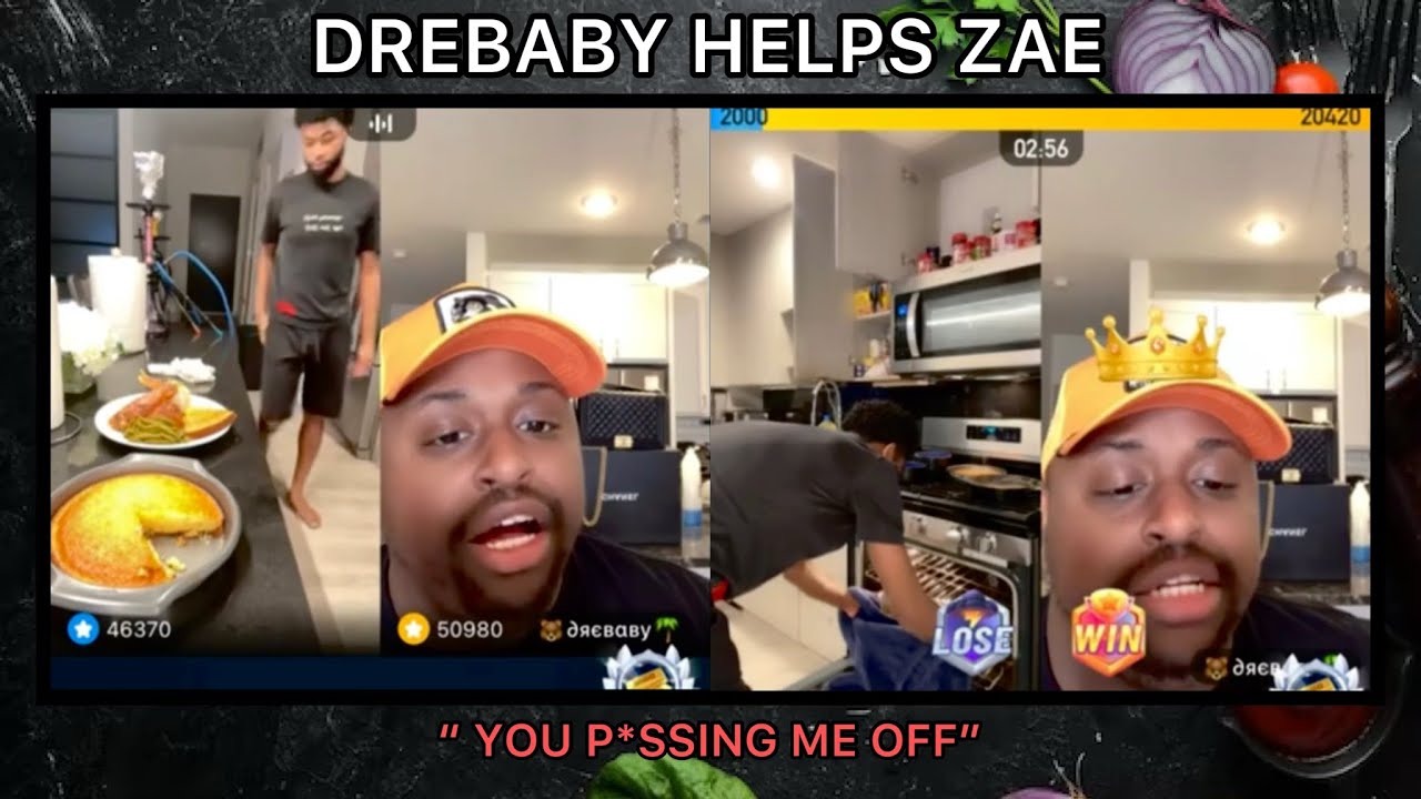 DREBABY GETS IRRATATED TEACHING ZAE HOW TO COOK  - LMAOOO THIS WAS CUTE