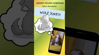 Wonderful WOLF joke from Basset Hound comedy genius!   #bassethound #dog #jokes