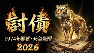 命中註定：1974年的虎，前半生是「還債」，後半生是「討債」！從2026年起，曾經虧欠你的人，都會加倍還給你！#1974生肖虎 #生肖虎2026運勢 #2026屬虎運程 #1974年屬虎 #屬虎財運