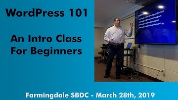 WordPress 101 - WordPress For Beginners