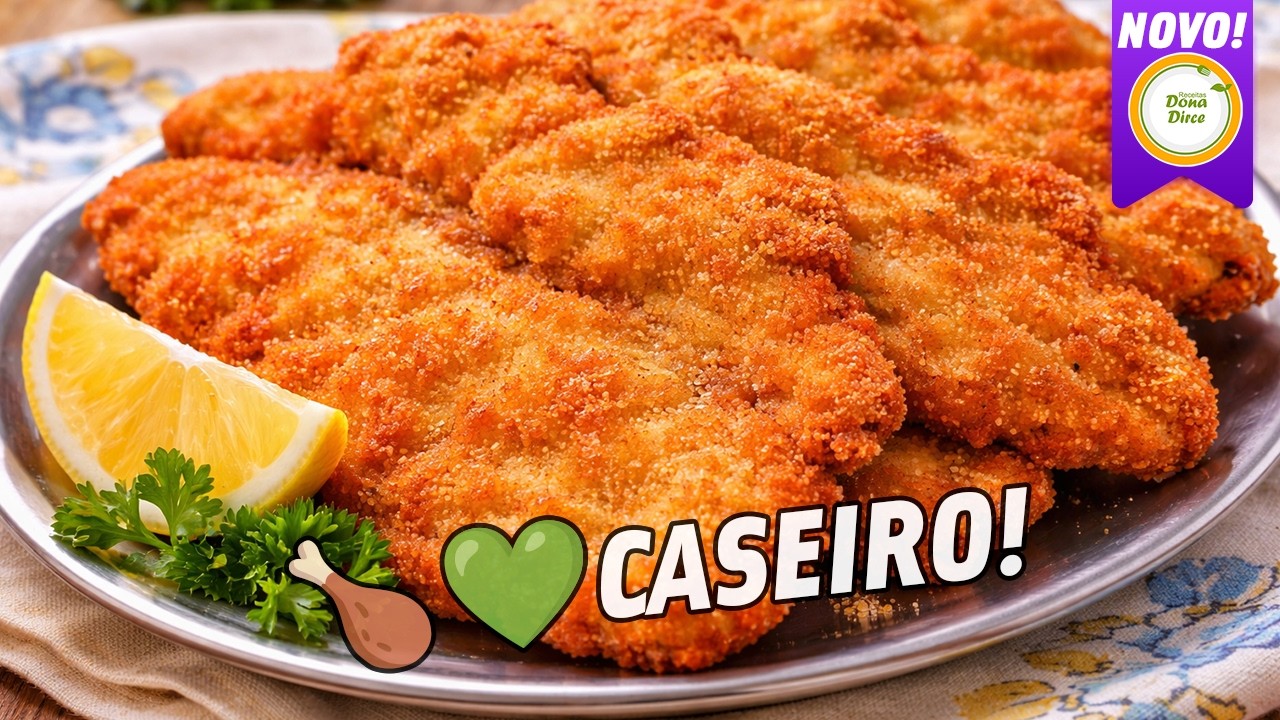 🍗✨ FILÉ DE FRANGO À MILANESA SUPER CROCANTE! 😱😍 #151