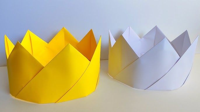 How to Make Paper Crown 👑, Origami Crown (tiara) making_ Tutorial Easy  steps, paper craft for kidsHow to Make Paper Crown 👑, Origami Crown  (tiara) making_ Tutorial Easy steps