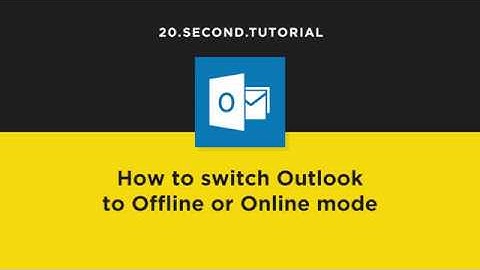 Switch Outlook online or offline | Microsoft Outlook Tutorial #8