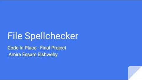 Spell checker - CodeInPlace Final Project