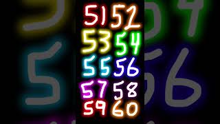 Count To 51-60 Colorful Numbers