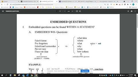 Embedded Questions - Quick Overview with Examples