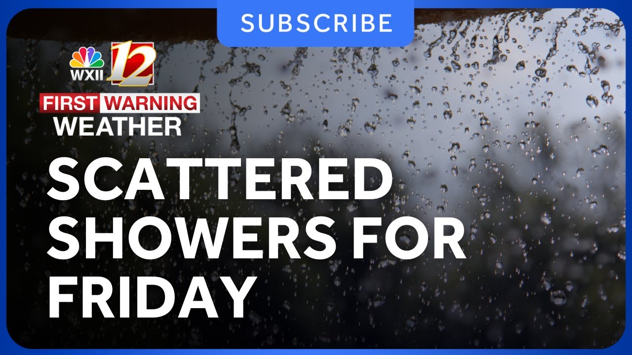 Scattered showers, isolated storms to end the workweek - YouTube