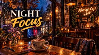 Rainy Night Café 🌧️ 1 Hour of Cozy Lofi for Deep Focus, Study & Relax screenshot 4