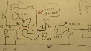 VLOG + def. schematic Simple Sawtooth generator 20 Hz-16 KC with waveform invert switch