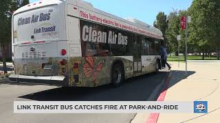 Link Transit bus catches fire at park-and-ride