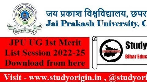 Jp university ug first merit list2022//jay prakash university undergraduate merit list#jpuniversity