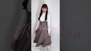 フレンチガーリークラシカル2Wayハイウエストジャンパースカートガーリーコーデ