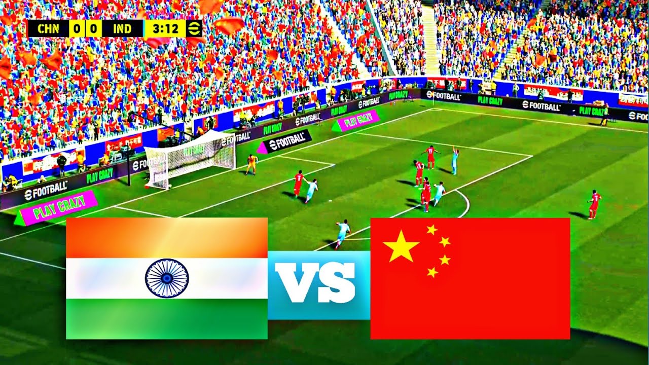 🇳🇪 INDIA vs CHINA 🇨🇳 | International Football Match 2025 | efootball ultra HD Gameplay 