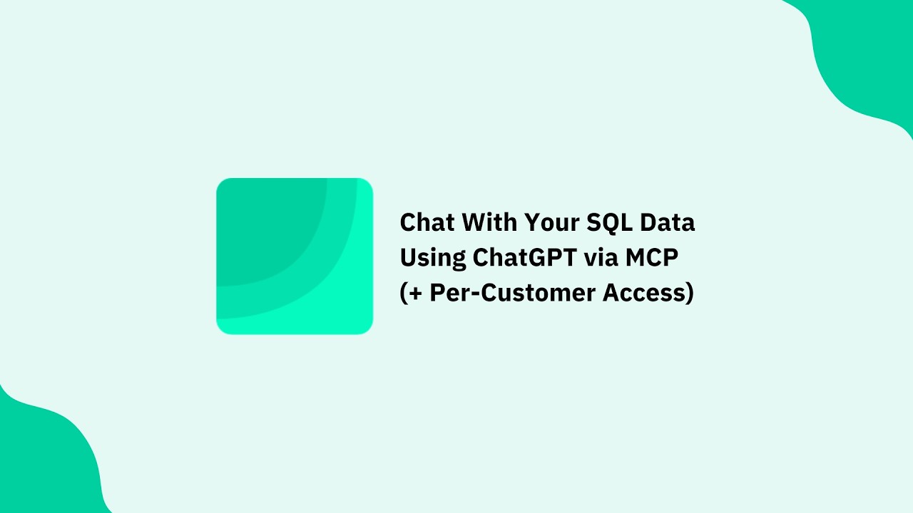 Chat With Your SQL Data Using ChatGPT via Draxlr MCP (+ Per Customer Access)