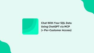 Chat With Your SQL Data Using ChatGPT via Draxlr MCP (+ Per Customer Access)